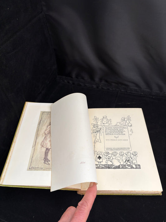 Carroll, Lewis.                 Alice in Wonderland, illustrated by Arthur Rackham.  First Edition.