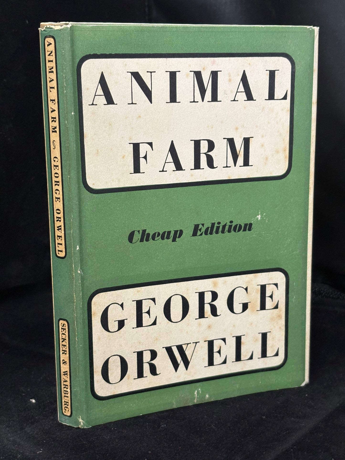 Orwell, George.        Animal Farm.                                     Cheap Edition. First thus.