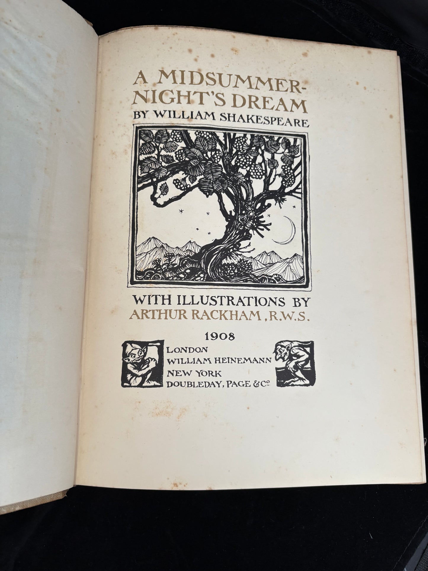 Shakespeare, William.             A Midsummer Night's Dream. Illustrated by Arthur Rackham. First thus.