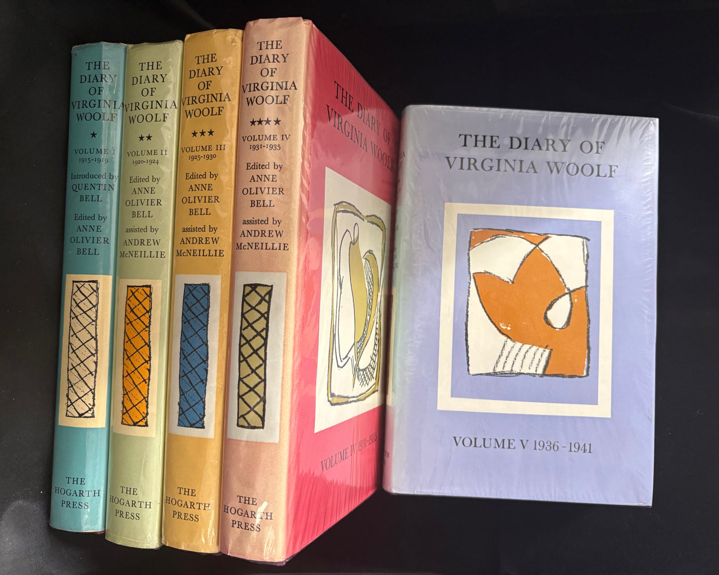 Woolf, Virginia.    The Diary of Virginia Woolf. Vols 1-5                                      First Edition.